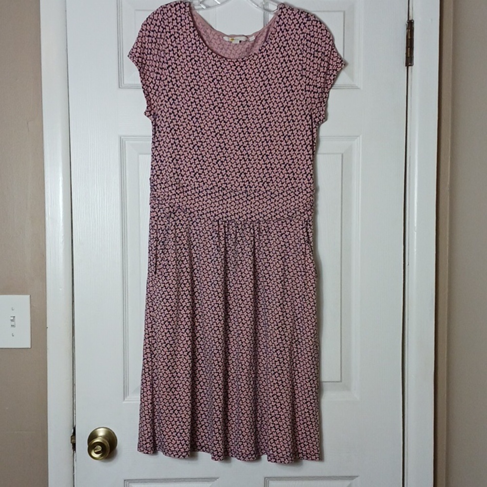 Boden Amelie Dress Jersey Knit Floral Pullover Soft Size 8P
